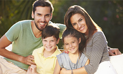 smiling young family