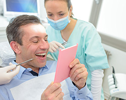 dental patient with mirror